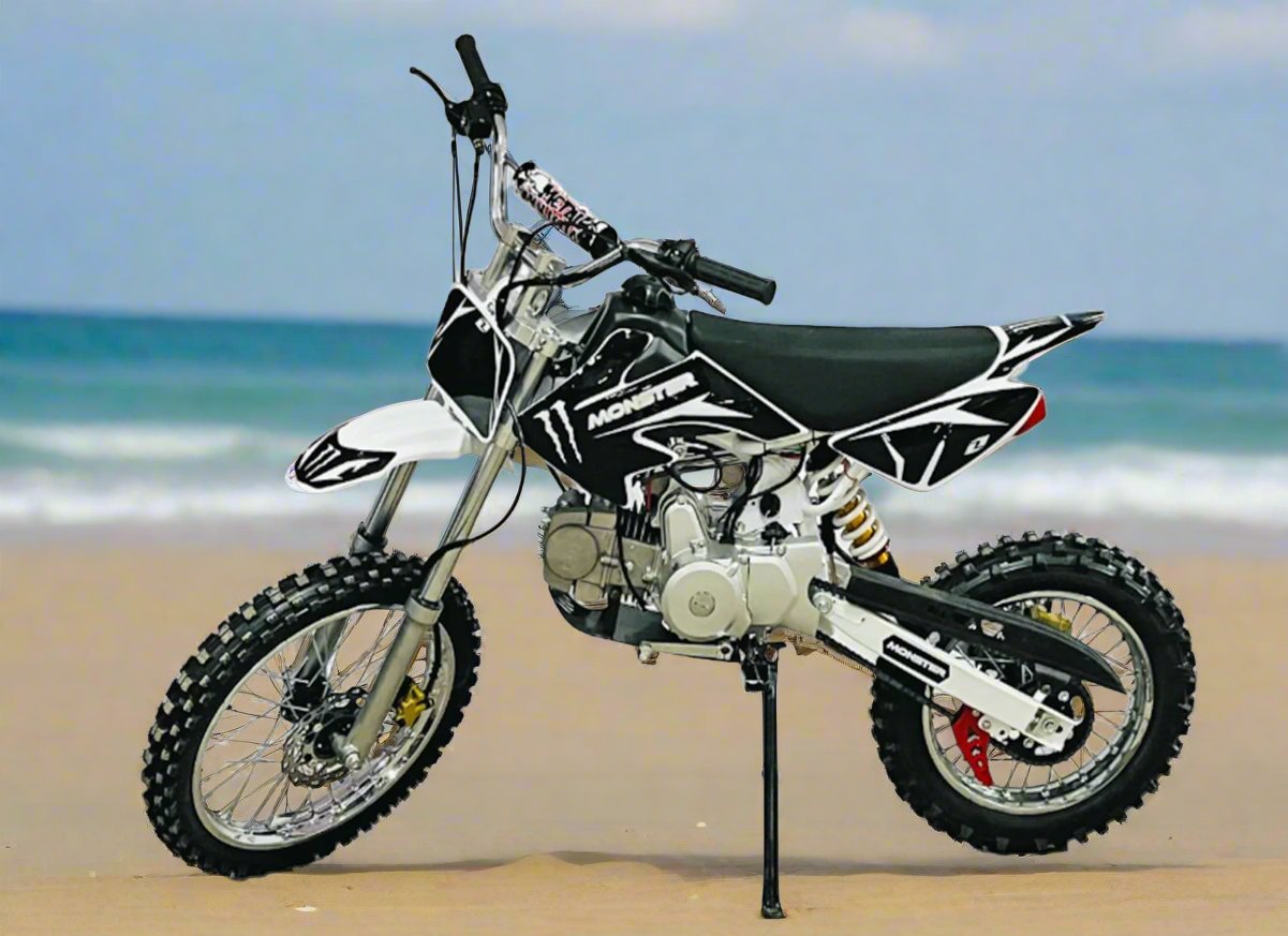 SUPER MOTOCROSS 125CC 4 STROKE PETROL ENGINE - Pull+Self Start - 10 to 100 years
