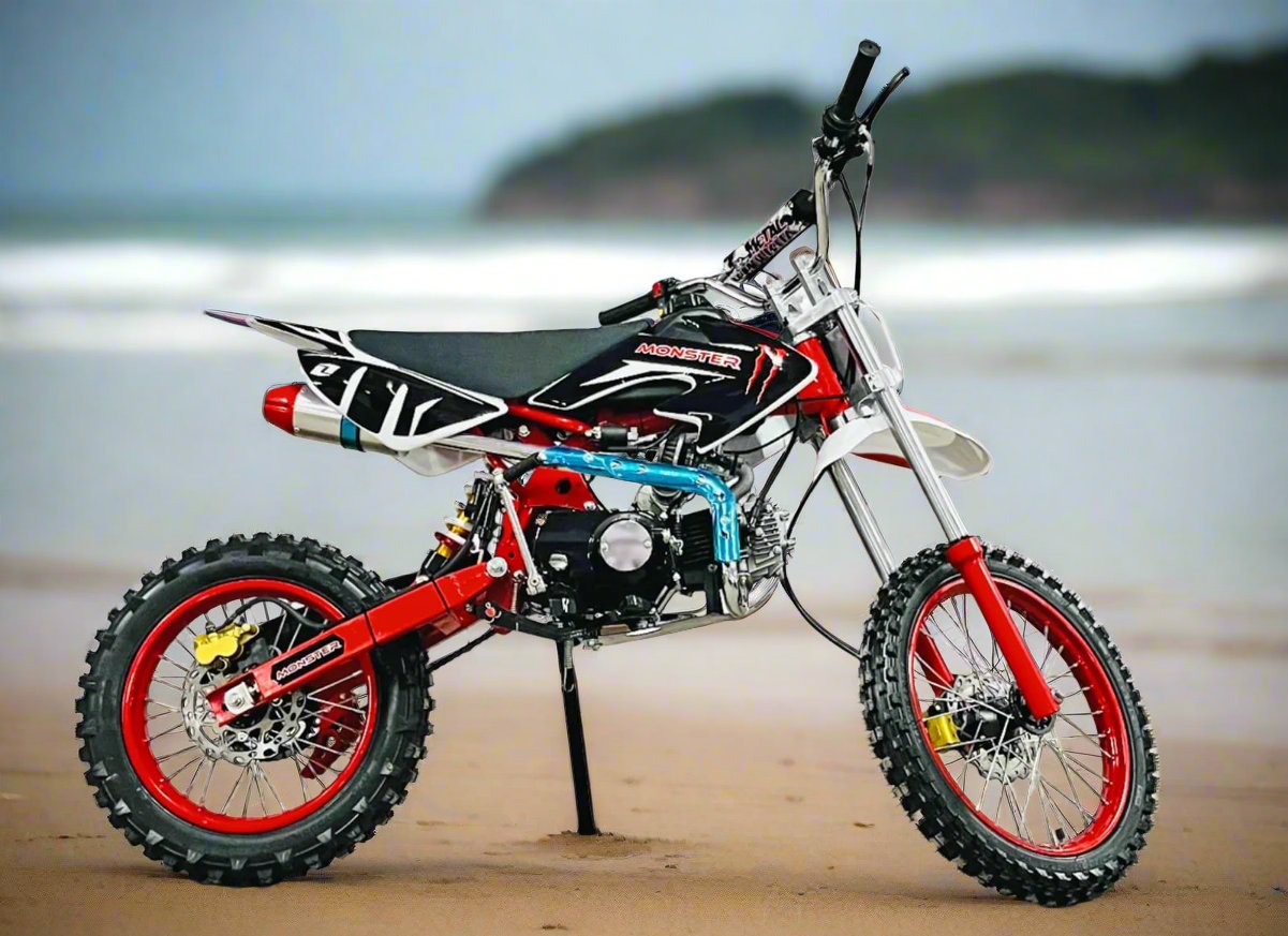 SUPER MOTOCROSS 125CC 4 STROKE PETROL ENGINE - Pull+Self Start - 10 to 100 years