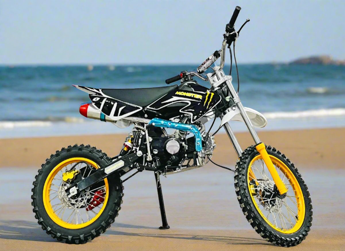 SUPER MOTOCROSS 125CC 4 STROKE PETROL ENGINE - Pull+Self Start - 10 to 100 years