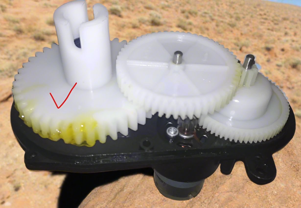 12V Electronic Steering Gear Garari - ONLY big gear T1 Cut type - RS390 Gearbox