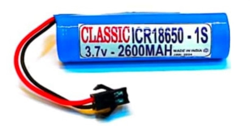 Lithium-ion Rechargeable Battery 3.7V 2600mah - 2 Pin Wire