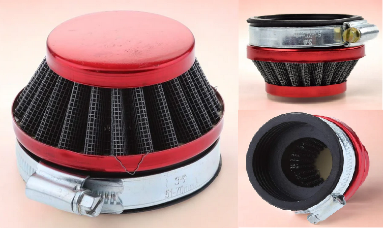 58mm Air Filter for Dellorto SHA Carb Carburetor Tomos A35 Minarelli Puch Moped 47cc 49cc Mini Pocket Dirt Bike