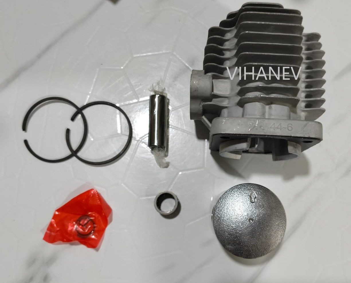49CC 44-6 Engine Cylinder Head With 12mm Piston Pin Full Kit For 2 Stroke Mini Dirt Bike, ATV Quad Bike, BLOCK PISTON