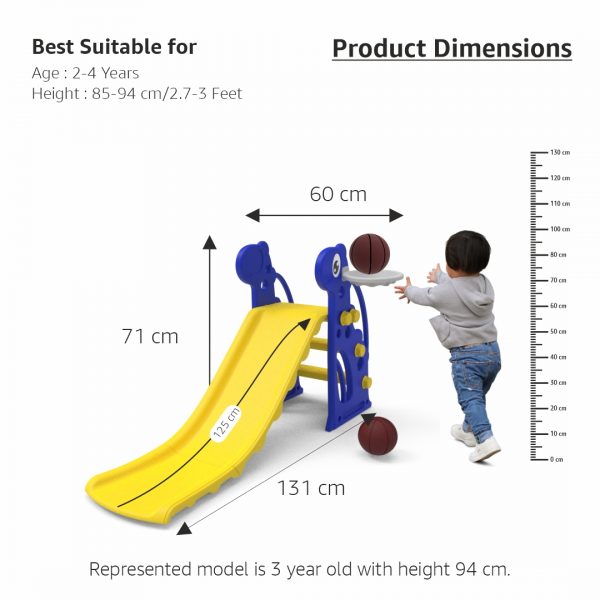Kids Mini Slides - Best for Home, Garden use - 1 Year Warranty - 2 to 5 Years old
