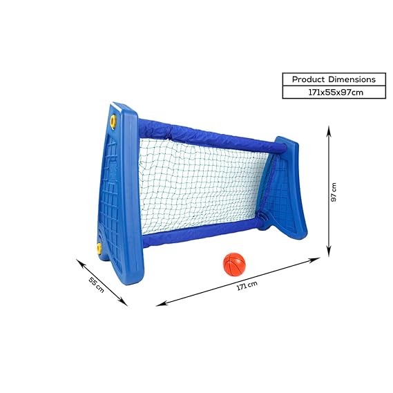 Soccer / Football Goal Post (Blue) | Portable Soccer / Football Goal Post | 1 Month Warranty | 2 to 10 years | Soccer Goal Post - L 171 × W 55 × H 97 Cm