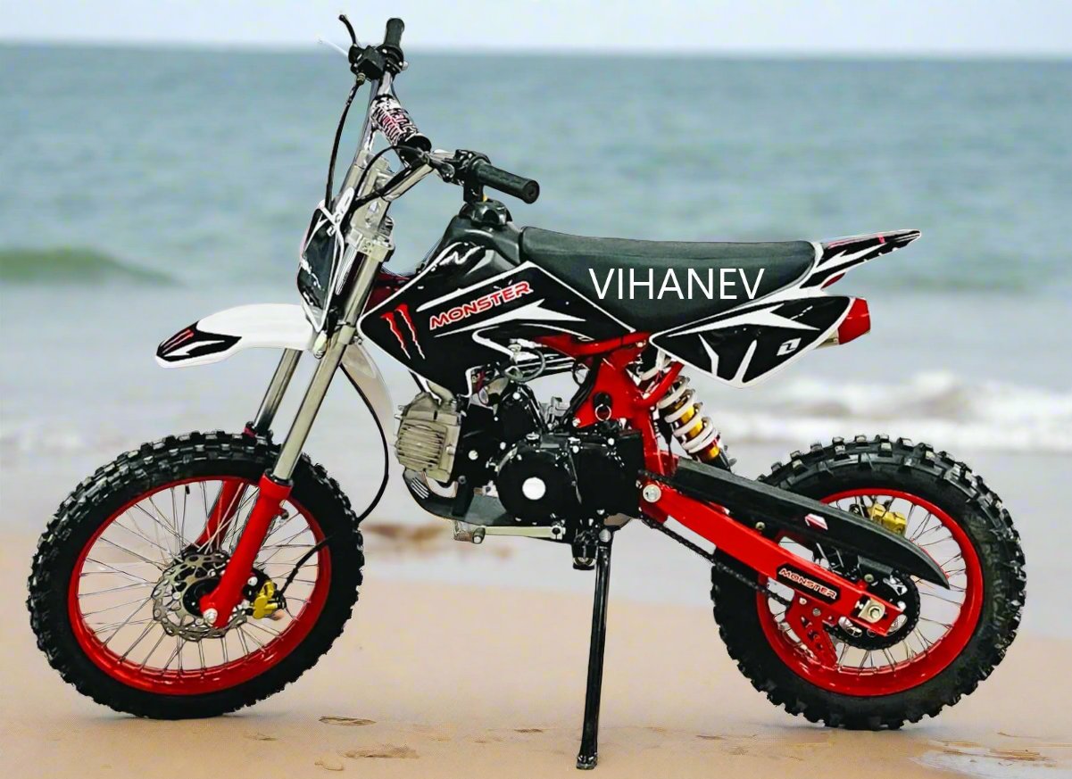 SUPER MOTOCROSS 125CC 4 STROKE PETROL ENGINE - Pull+Self Start - 10 to 100 years