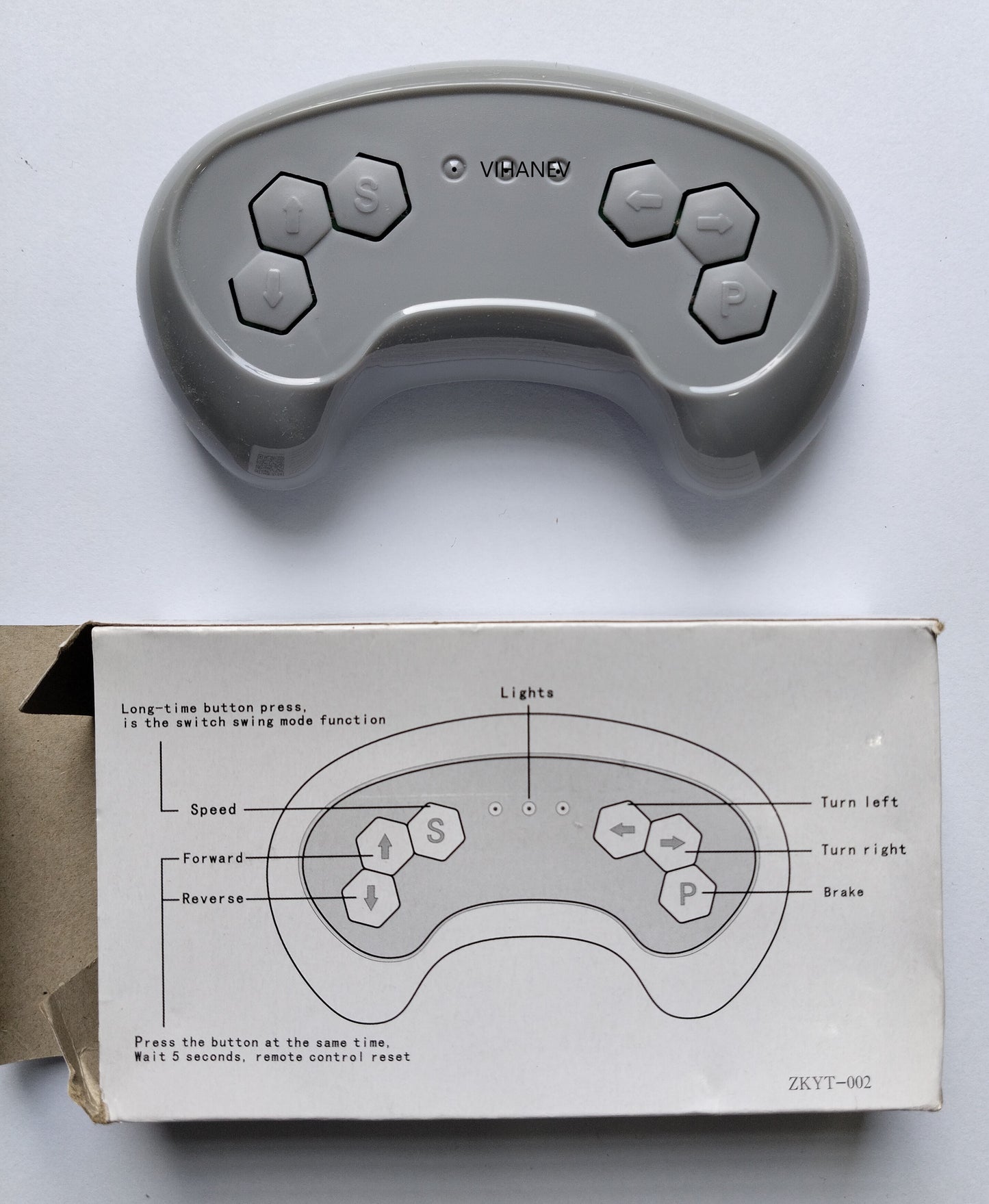 Grey Half Moon Remote (for HH-4590ZKYT-001 Music panel)