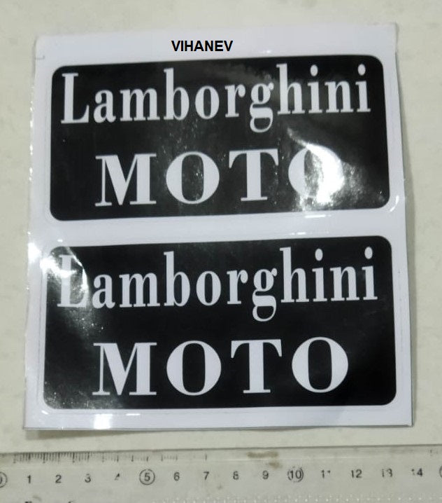 Lamborghini Moto Sticker 2 Pcs set (Use Fevicol to stick it)