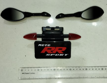 Moto RR Sport Number plate and Mirrors