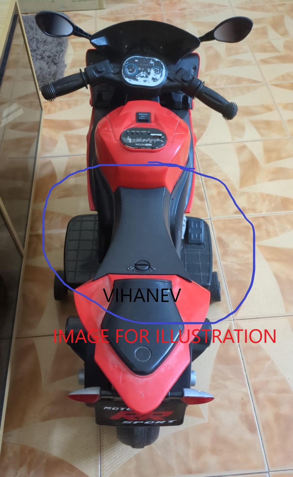 Kids Moto RR Sport Bike Seat - Small - LxWxH 20cm * 14cm * 3cm