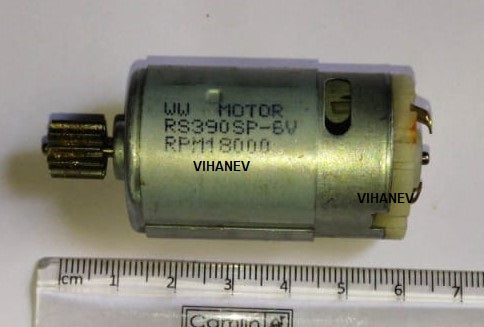6V 18000 RPM RS390-SP MOTOR (SUITABLE FOR VARIOUS 6V RS390 TYPE GEARBOXES)