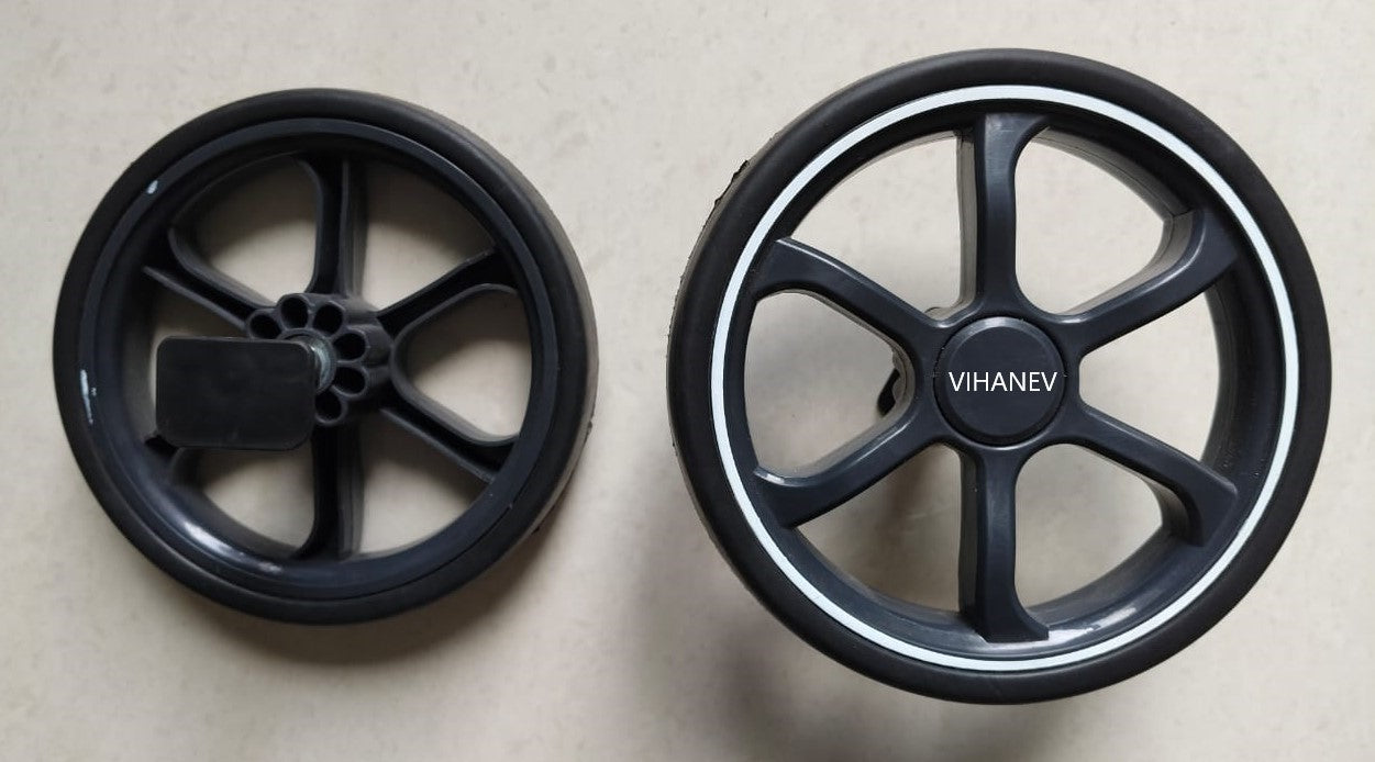 Pram / Stroller Wheel - L 17.5 * W 17.5 H 9 Cms - 1 Pc