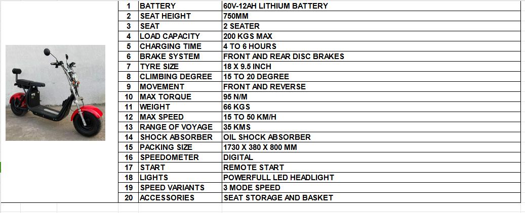 60V Battery COCO Scooter - 12 to 100 years old - NO RETURNS
