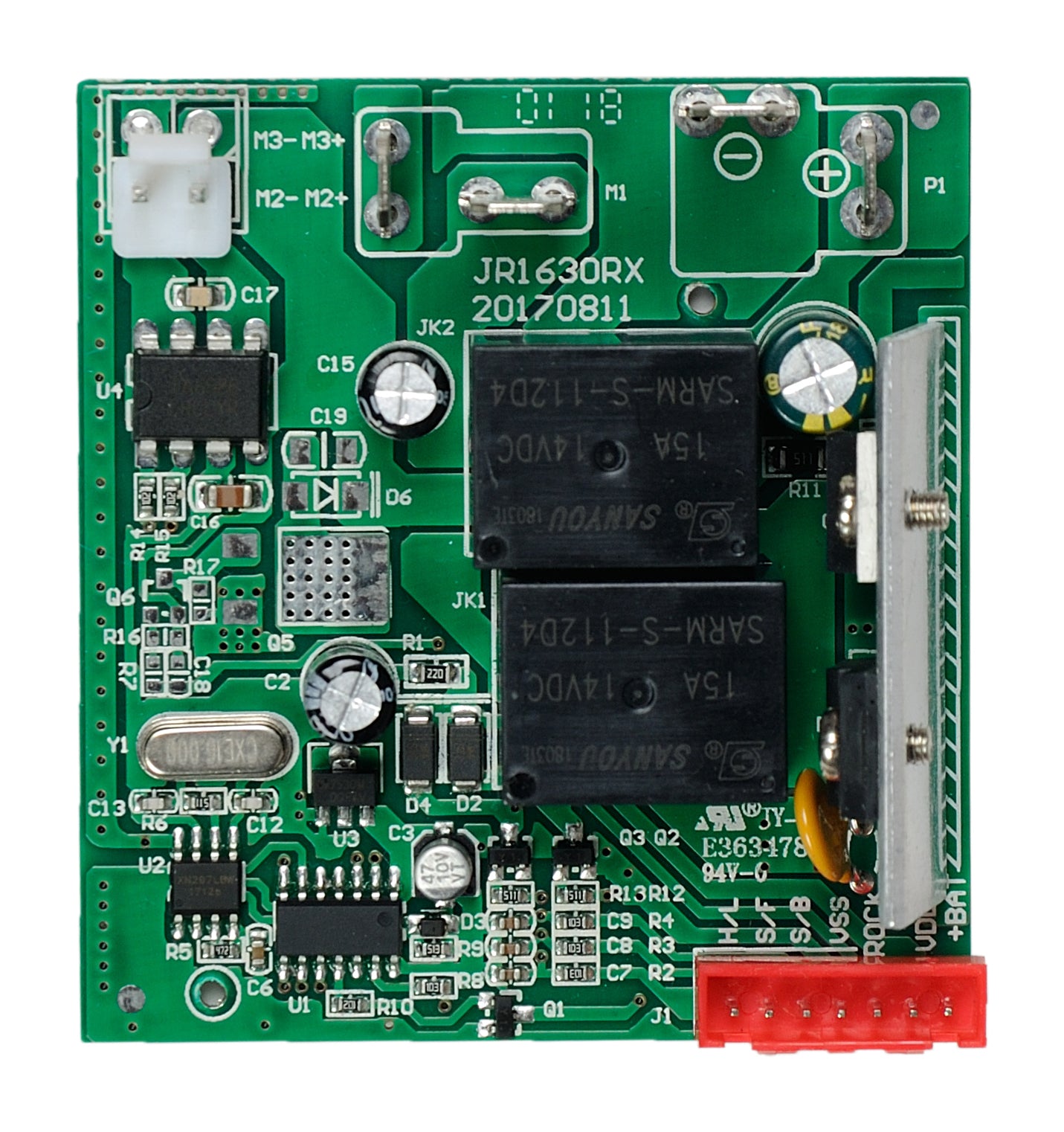 JR-RX-12V Controller WITHOUT Remote - 7 Pin Red