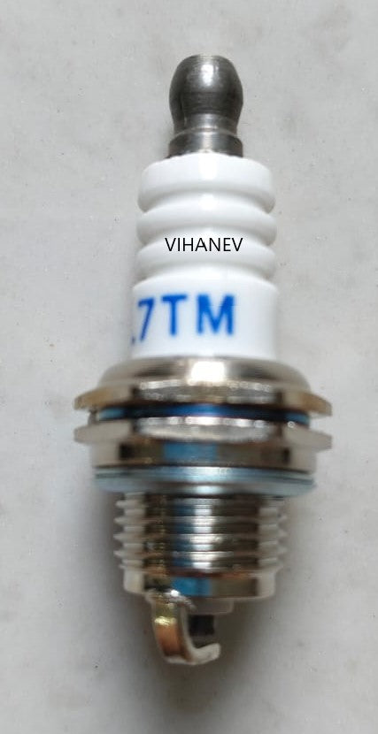 49cc Petrol Dirt/Pocket Bike Spark Plug Compatible to L7TM / L7T / BM6A / M7 / CJ8 Suitable for Trimmer, Blower, Chainsaw, Brushcutter, Gas Scooters, Pocket Bikes, ATV etc - LWH 1.9*1.9*4.9 Cms
