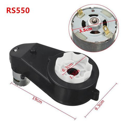 12V Car and Bike Gearbox, 18000 RPM, 12mm Inner Diameter 6 Grooves – Gearbox RS550