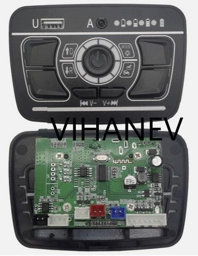 12V Multifunction Multimedia Black Music player - Pins 222237 - Model Jeep 1166