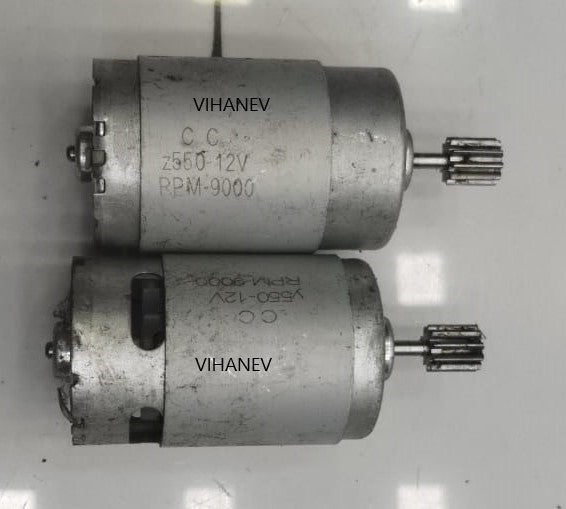 12V 9000 RPM RS550 MOTOR (SUITABLE FOR VARIOUS 12V RS550 TYPE WHEEL GEARBOXES) - 1 Pc