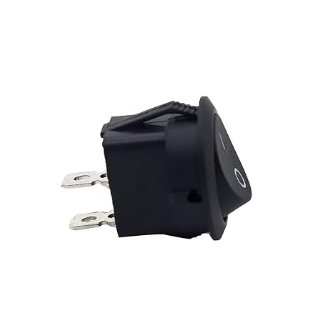 VihanEV PACK OF 5 BLACK SPST 2-Pin ON/Off Round Boat Rocker Switch AC 6A 250V 10A 125V