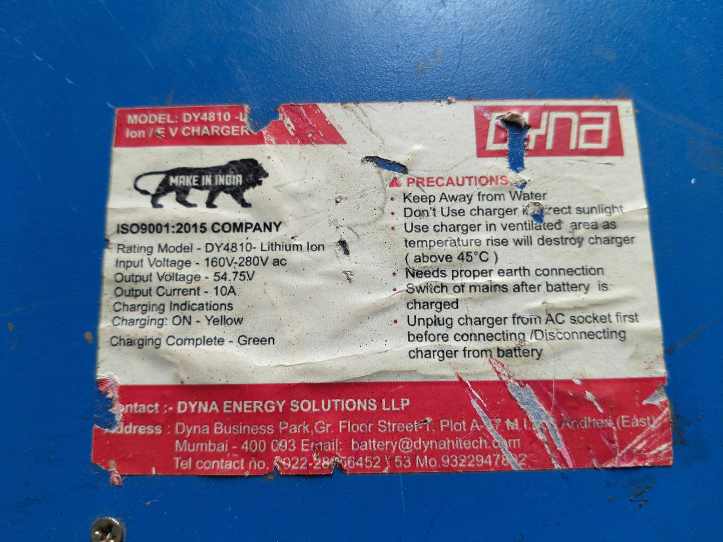 48V 10A E Rickshaw, E Scooter charger - Make in India (Suitable for Lead Acid and Li-ion battery) - OLD stock hence Cheaper