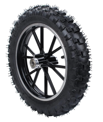 Black rear wheel 2.50-10 TYRE+RIM 49cc, 50cc Dirt Bike Gas Dirt Bike Pit Bikes Youth Dirt Pitbike Mini motorcycle parts