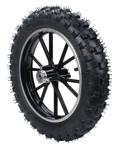 Black rear wheel 2.50-10 TYRE+RIM 49cc, 50cc Dirt Bike Gas Dirt Bike Pit Bikes Youth Dirt Pitbike Mini motorcycle parts