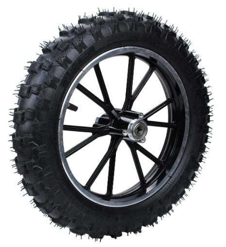Black rear wheel 2.50-10 TYRE+RIM 49cc, 50cc Dirt Bike Gas Dirt Bike Pit Bikes Youth Dirt Pitbike Mini motorcycle parts