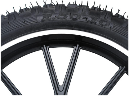 Black rear wheel 2.50-10 TYRE+RIM 49cc, 50cc Dirt Bike Gas Dirt Bike Pit Bikes Youth Dirt Pitbike Mini motorcycle parts