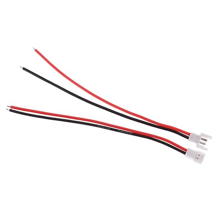 White 51005 2 Pin Connector Plug Male & Female with 100Mm Wire Cable - 5 Pcs - Male & Female