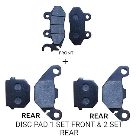 Carbon Fibre Brake Disc Pad Compatible for OLA S1 / S1 Pro (FRONT+REAR+REAR), BLACK