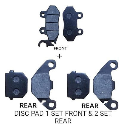 Carbon Fibre Brake Disc Pad Compatible for OLA S1 / S1 Pro (FRONT+REAR+REAR), BLACK