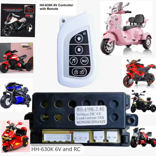 HH-630K-2.4G Controller - 6V WITH remote - for Kids VESPA Bike