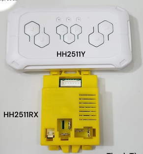 HH2511RX 6V-12V yellow, Remote HH2511Y white square CONTROLLER WITH REMOTE (7 Pin)