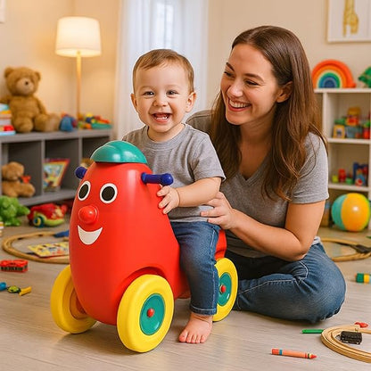 Push Ride on for Kids | Curved Seat | Backrest | Easy Grip | Four Wheel | Lightweight | Animal Theme | Indoor Outdoor Games | Safe Toy | Small | 1 Month Warranty | 1 to 5 years