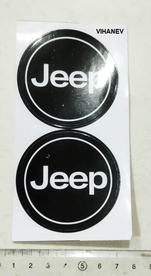 JEEP Logo Stickers 2 Pcs Set (Use Fevicol to stick it)