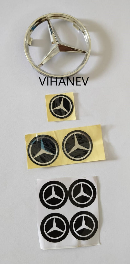 Kids Mercedes Logos and Stickers kit (Use Fevicol to stick it)