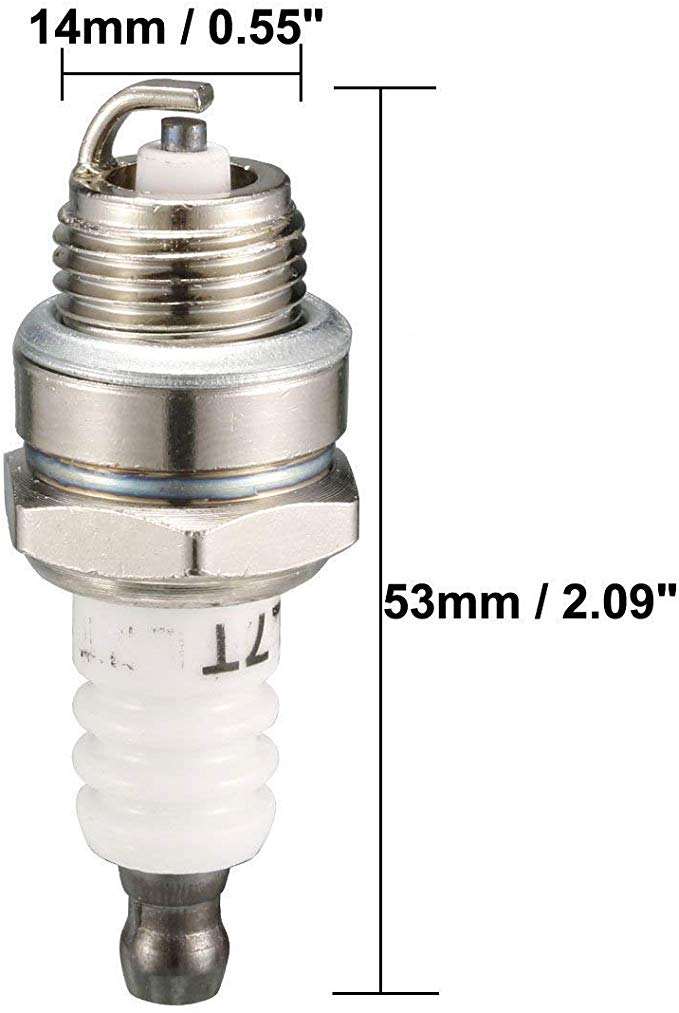 49cc Petrol Dirt/Pocket Bike Spark Plug  Compatible to  L7T / L7TM / BM6A / M7 / CJ8  Suitable for Trimmer, Blower, Chainsaw, Brushcutter, Gas Scooters, Pocket Bikes, ATV etc