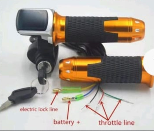 Hand Accelerator with LCD Display Power Indicator for 24V, 36V, 48V Electric Bicycles and Scooters