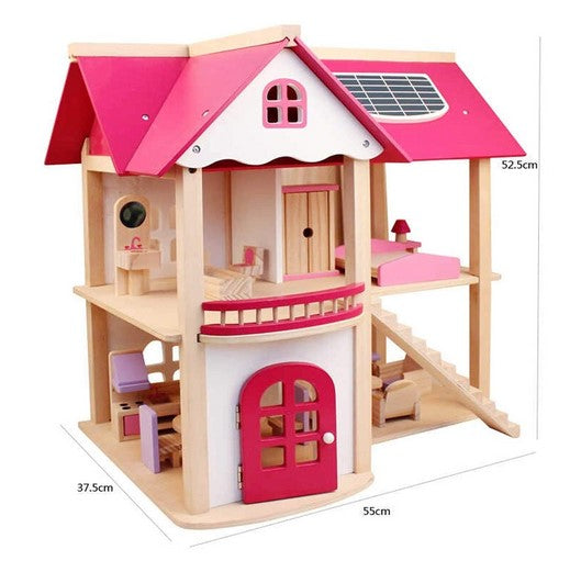 Large Big Doll House Pretend Play Dollhouse Furniture Playset