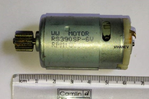 6V 18000 RPM RS390-SP MOTOR (SUITABLE FOR ALL 6V RS390 TYPE GEARBOXES)