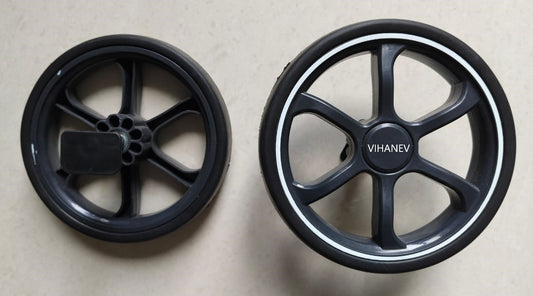 Pram / Stroller Wheel - L 17.5 * W 17.5 H 9 Cms - 1 Pc