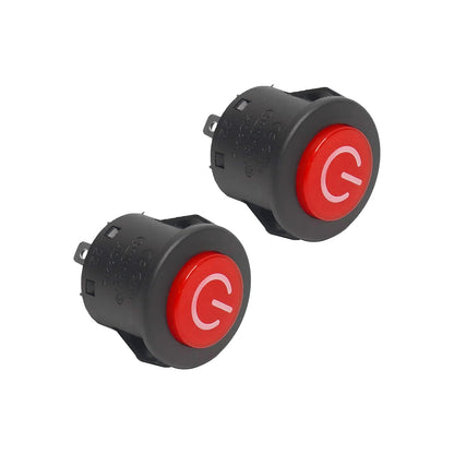 VihanEV (Pack Of 2) AD2212 Round 12v DC (10A 250VAC) Push Button On Off switch for Kids Bike and Car