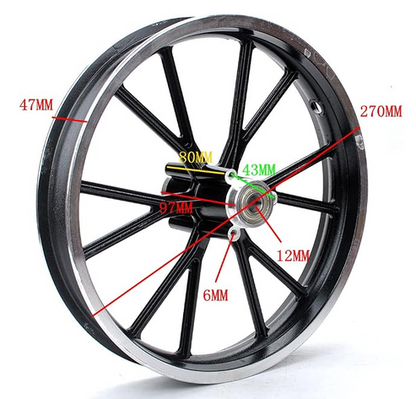 Rim 2.50-10 Rear Wheel Hub For 49cc Kids Mini Dirt Bike Gas Power 2-Stroke 50cc Motorcycle (Colour may be different)