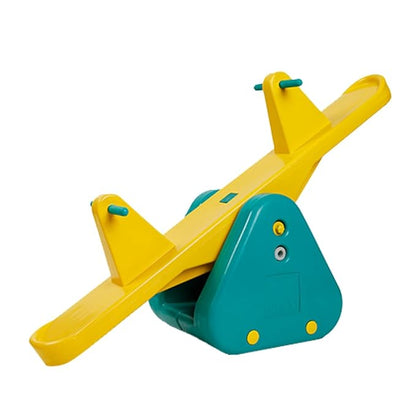 See Saw Toy for Kids | Indoor & Outdoor Teeter Totter for Kids | Durable Wide‑Base See Saw/Baby Rocker for Ages 2‑5 Years - Yellow & Green | 1 Month Warranty | 1 to 5 year