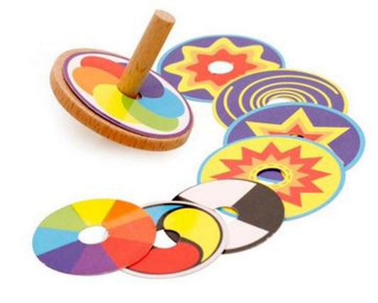 Wooden Hand Spinner Eco Toy - 3 to 10 years Old Kids