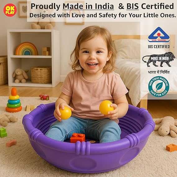 See Saw Toy for Kids | Indoor & Outdoor Teeter Totter for Kids | Durable Wide‑Base See Saw/Baby Rocker for Ages 2‑5 Years - Yellow & Green | 1 Month Warranty | 1 to 5 year